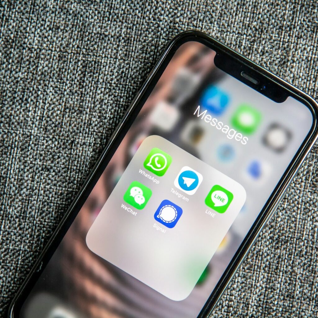 Messaging app on a smartphone