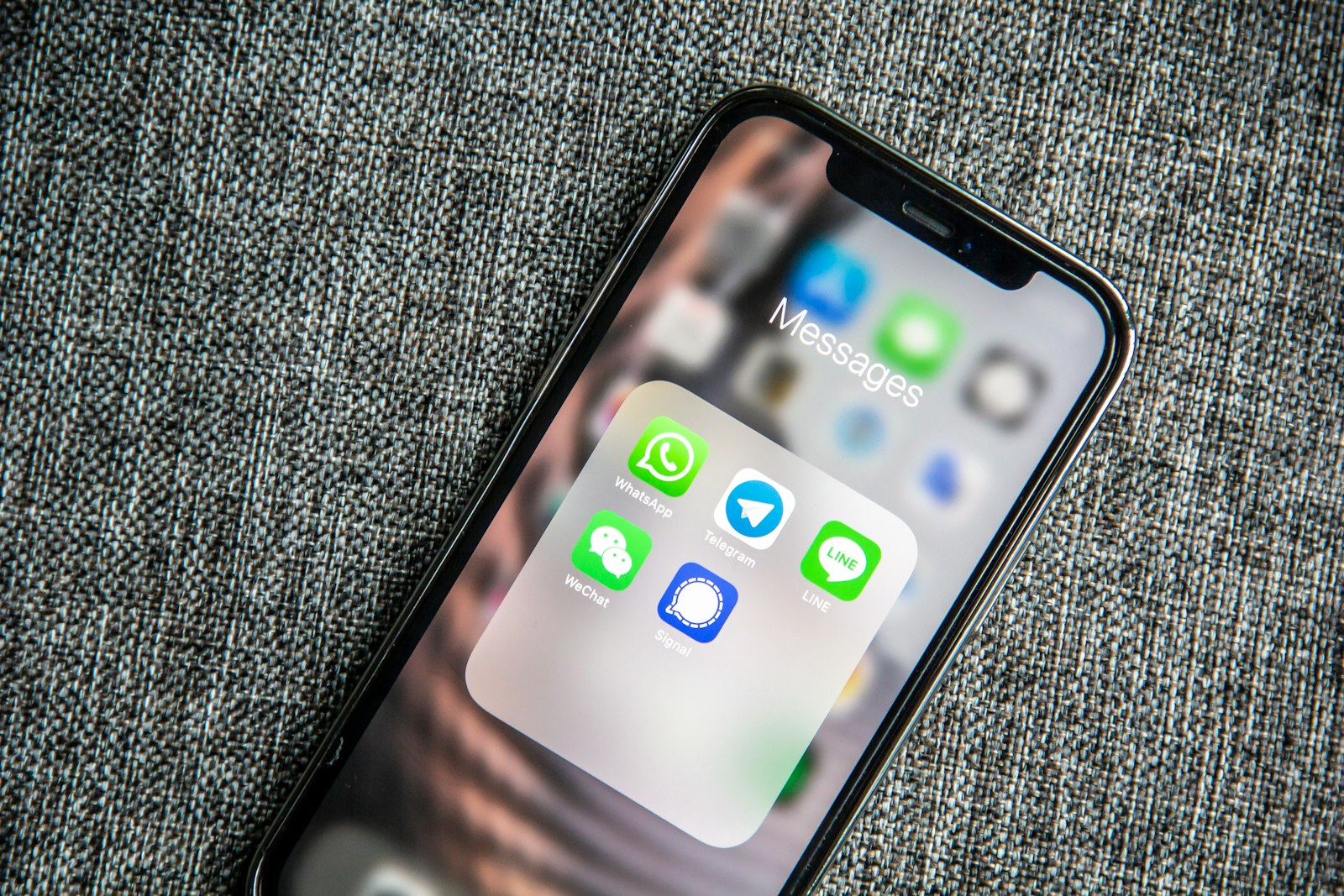 Messaging app on a smartphone